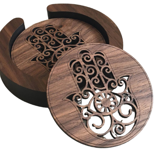 Customized  Wood Coaster w/Holder
