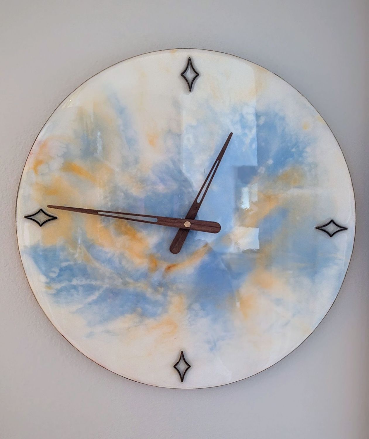18" Blue/Gold Wall Clock