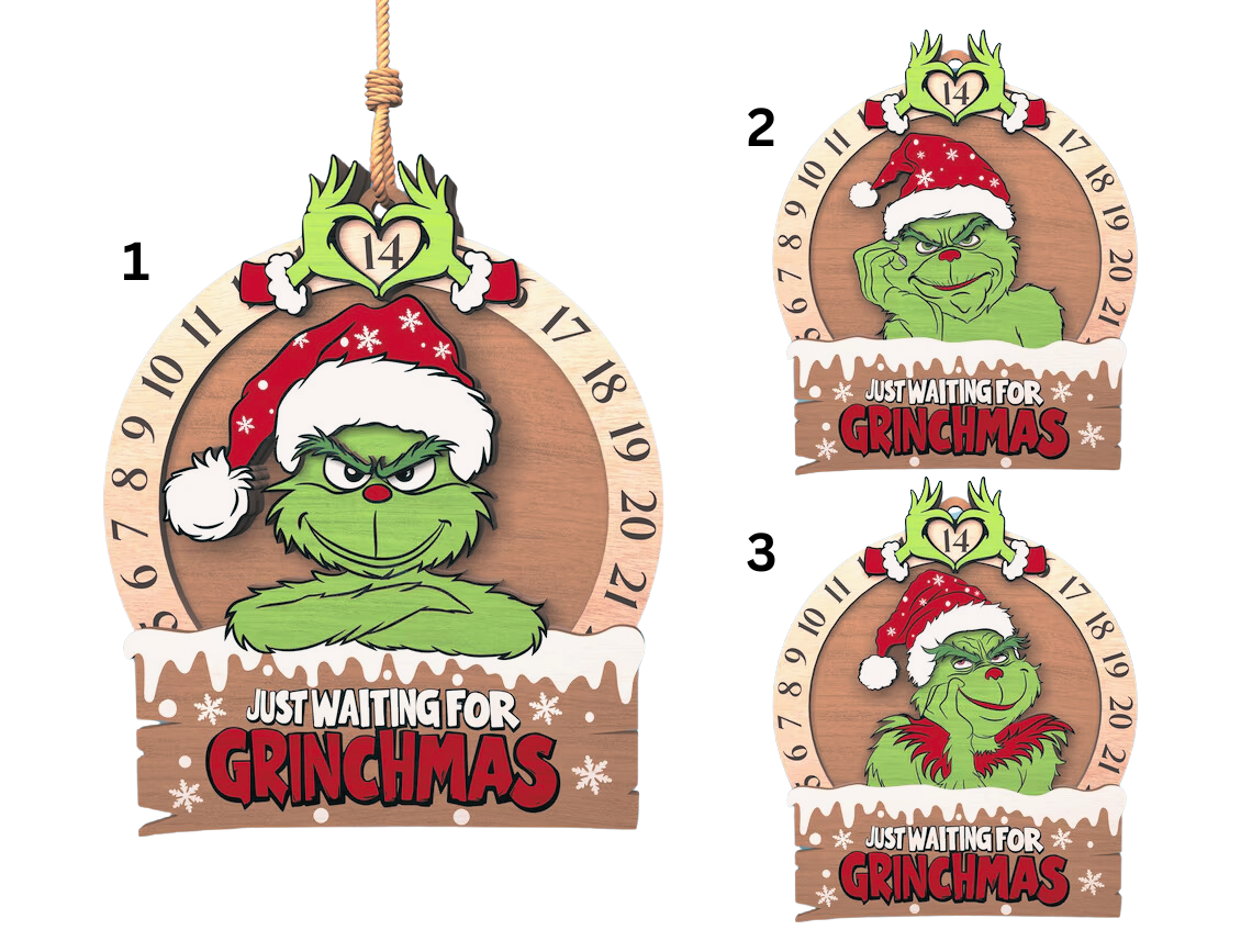 Grinch Advent Calendar Ornament