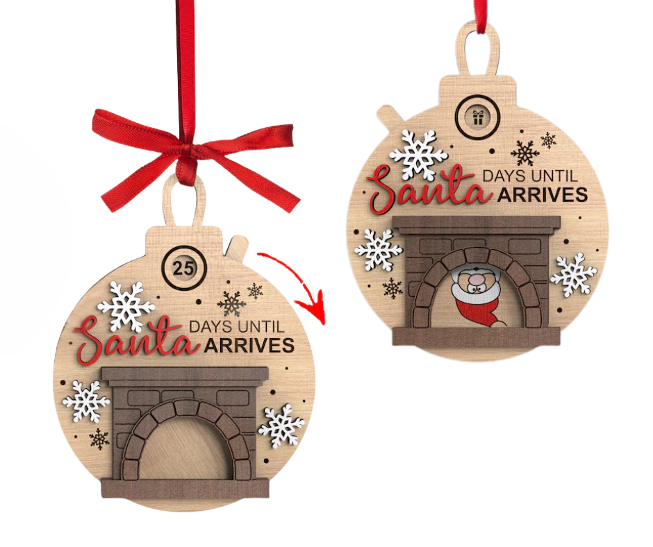 Santa Countdown Ornament