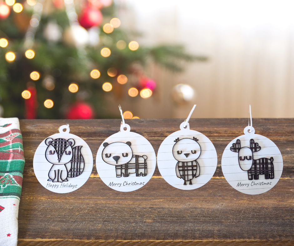 Farmhouse Woodland Ornaments