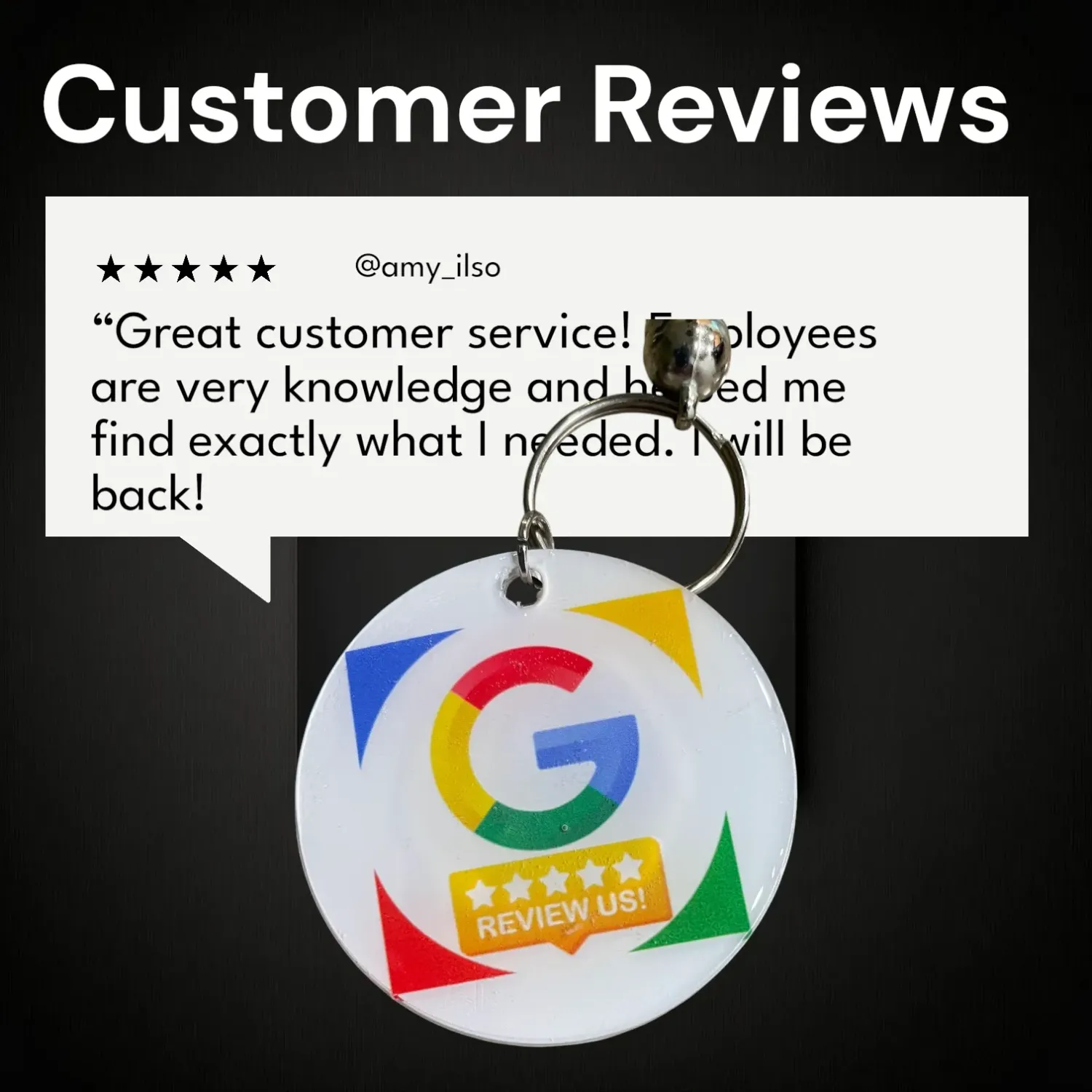 Google Review or Facebook NFC Keychain