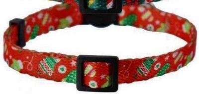 Christmas Lamphyface Christmas Cat Collar with Bell Breakaway Adjustable
