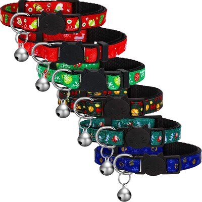 Christmas Frienda Christmas Cat Collars Adjustable Breakaway Cat Collars with Bell Holiday Pet Gift for Christmas Party Cat Accessories; Brand: Frienda Christmas Frienda Christmas Cat Collars Adjustable Breakaway Cat Collars with Bell Holiday Pet Gift for Christmas Party Cat Accessories; Brand: Frienda
