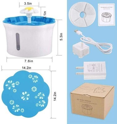 Shinea Cat Water Fountain, Automatic Cat Drinking Water Fountain w/Water Level View Window Pet Water Dispenser Pet Fountain for Cats Dogs and Other Animals; Brand: Shinea