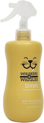 *Whiskers &amp; Wiggles Cat Grooming Supplies - Cat Bath Supplies, Cat Wipes, Pet Wipes, Wipes for Cats, Cat Cleaning Wipes - Divine Waterless Bath Spray for Cats, Waterless Dry Shampoo Spray, Pet Spray