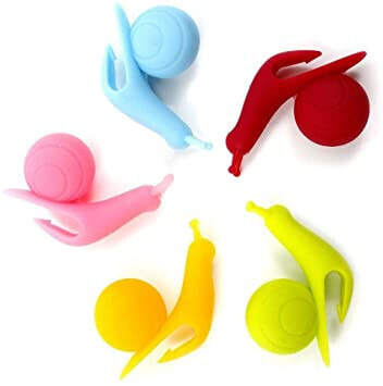 ( 1) 1PC Snail Shape Silicone Tea Bag Holder/Drink Markers, Creatiee Mini Wine Glass Marker Charms &amp; Reusable Glass Identifiers