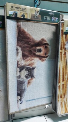 ( 1) Large Decorative Cat Mat, Size 31″ x 19″ by Pet Park / Mascotas; Size: Large (31 inches x 19 inches); (Cat &amp; Dog)