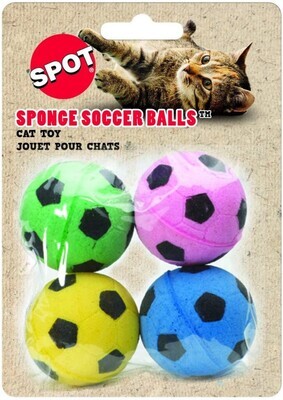 Ethical Sponge Soccer Balls Cat Toy, 4-Pack by SPOT