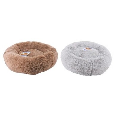 *CALMING PLUSH (SUPER FLUFFY) PET BED ROUND; Size: 58X58X15CM (Large)
