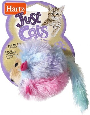 Hartz Just For Cats Cat Toy Color: Hunt Style: Running Rodent – *PURPLE MULTI-COLOUR MOUSE