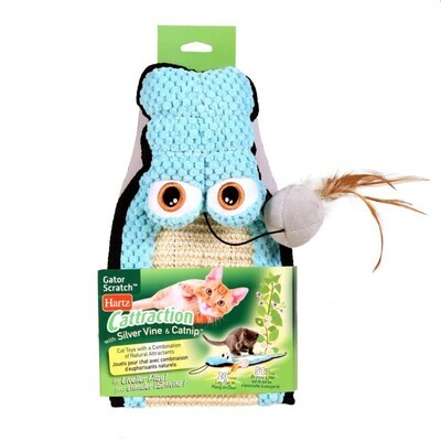 Hartz Cattraction Silver Vine &amp; Catnip Cat Toys; Gator Scratch - (BLUE); Brand: Hartz; Style: Gator Scratch