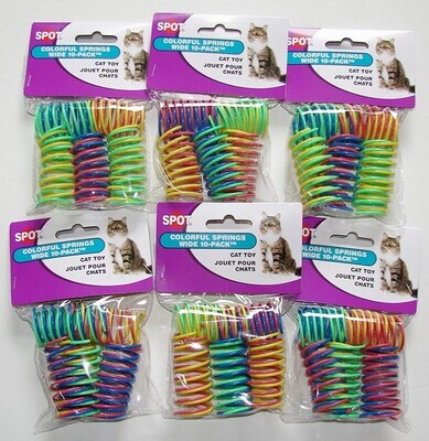 *Ethical Pet Colorful Springs Cat Toys 10 Toys per Pack