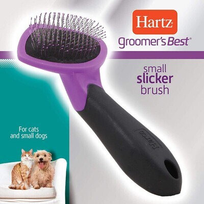 HARTZ, Groomer’s Best Small Slicker Brush for Cats and Small Dogs, Black/Violet, 1 Count; Brand: Hartz