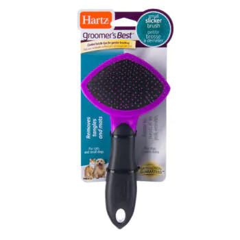 HARTZ, Groomer’s Best Small Slicker Brush for Cats and Small Dogs, Black/Violet, 1 Count; Brand: Hartz