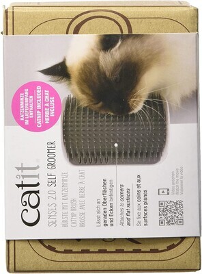 ((1)) Catit Senses 2.0 Self Groomer Cat Brush, Interactive Cat Toy (includes catnip); Brand: Catit