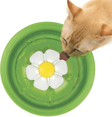 Catit Senses 2.0 Flower Fountain, Cat Drinking Water Fountain w/Water Level View; 3L Capacity