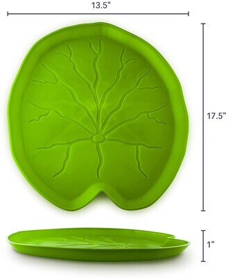 Premium Pet Food TRAY - Dog and Cat Food Mat with Green Leaf Design - Best for Catit and Drinkwell Fountains - (TRAY ONLY)