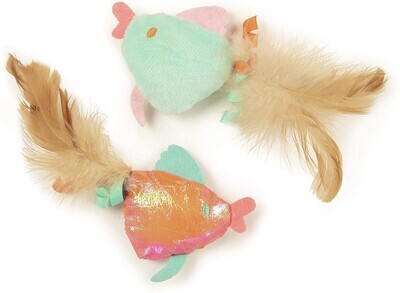 ((1)) SmartyKat Silly SWIMMERS (Set of 2) Soft Plush Catnip Cat Toy; Brand: SmartyKat