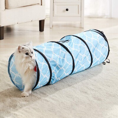 WESTERN HOME WH Cat Tunnels for Indoor cat, Pet Cat Tunnel Tube Cat Toys Collapsible, Cat Play Tent Interactive Toy Maze Cat House Bed with Balls for Cat Puppy Kitten Rabbit