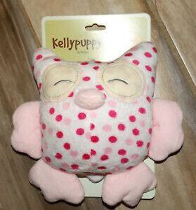 *Kellypuppy Spotted Owl Squeaker Pet Toy, Polka Dot Owl Squeaker Plush 7″
