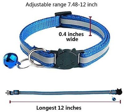 **TCBOYING Breakaway Cat Collar with Bell Mixed Colors Reflective Cat Collars – Ideal Size Weatherproof Pet Collars for Cats or Small Dogs; Brand: TCBOYING