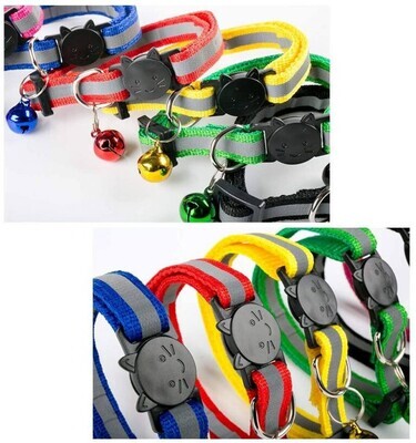 **TCBOYING Breakaway Cat Collar with Bell, Mixed Colors Reflective Cat Collars – Ideal Size Safe Pet Collars for Cats or Small Dogs; Brand: TCBOYING