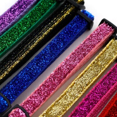 ** KUDES Bling Cat Collars Breakaway with Bell for Kitten Puppy Rabbit and Other Small Pet Animals, Adjustable from 7.5-12.5″