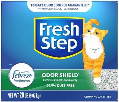 Fresh Step Odor Shield Scented Litter with the Power of Febreze, Clumping Cat Litter, 20 Pounds