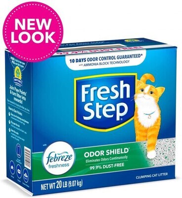 Fresh Step Odor Shield Scented Litter with the Power of Febreze, Clumping Cat Litter, 20 Pounds