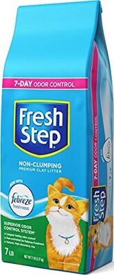 Fresh Step NON-Clumping Premium Clay Cat Litter with Febreze Freshness, Scented - 7 Pounds; Brand: Fresh Step