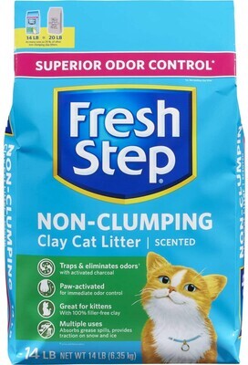 Fresh Step NON-Clumping Premium Clay Cat Litter, Scented, Premium; 14 lbs Pack