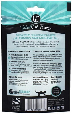 Vital Cat Freeze-Dried All-Natural Wild Alaskan Salmon Cat Treats, 1.1 oz.; Brand: Vital Essentials