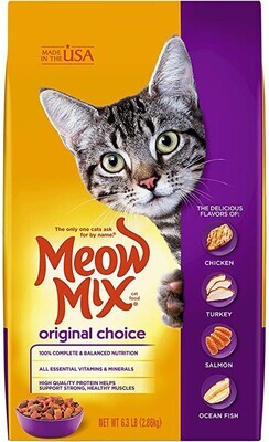 Meow Mix Original Choice Dry Cat Food, 6.3 lbs