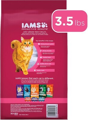IAMS PROACTIVE HEALTH URINARY Tract Health Dry Adult Cat Food, Chicken Recipe; Size: 3.5 lb. - EXPIRY 02.SEPT.2024