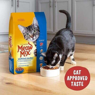 Meow Mix Seafood Medley Dry Cat Food, 3.15 Pound Bag