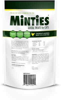 VetIQ - Minties Dental Cat Treats 2.5 oz - CHICKEN [Expiry: 18.APRIL.2023]