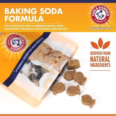 Arm &amp; Hammer Complete Care Pet Dental Mints - Cat Dental Care, Cat Treats, Arm and Hammer Cat Breath Mints, Good Breath Cat Treats, Cat Dental Treat, Cat Mints, Cat Breath Treats - [Expiry 2.NOV.2022]
