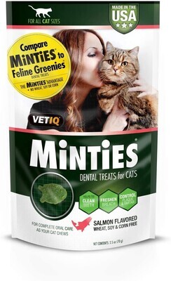 VetIQ - Minties Dental Cat Treats 2.5 oz - SALMON [Expiry: 18.APRIL.2023]