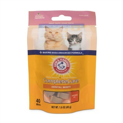 Arm &amp; Hammer Complete Care Pet Dental Mints - Cat Dental Care, Cat Treats, Arm and Hammer Cat Breath Mints, Good Breath Cat Treats, Cat Dental Treat, Cat Mints, Cat Breath Treats - [Expiry 2.NOV.2022]