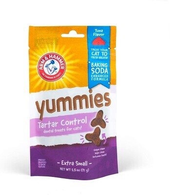 Arm &amp; Hammer YUMMIES TUNA For Pets Cat Dental Treats - Tartar Control Cat Treats for Cat Dental Health, Cat Dental Care Treats for Fresh Breath, Cat Teeth Treats for Cats, Arm and Hammer Dental Chews