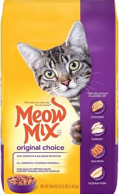 Meow Mix Original Choice Dry Cat Food, 3.15 Pounds