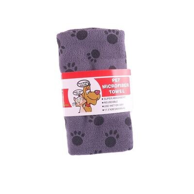 ​Microfiber Pet Towel, Size: 27inx18in - GREY