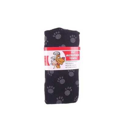 ​Microfiber Pet Towel, Size: 27inx18in - BLACK