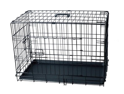 (1) PET CLASSIC WIRE CRATE - (36.4") LARGE​; Size: 91 x 57 x 63.5 CM [36.4inches x 22.8inches x 25.4inches]