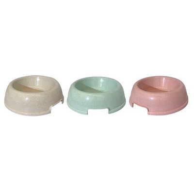** CAT BOWL 380 ML; ASSORTED COLOURS - 18 CM; 3 Assorted - Pale Teal | Pink | Milk