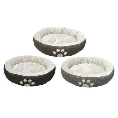 *PET BED FLEECE ROUND; 21" - 3 ASSORTED COLOURS; BROWN, LIGHT GREY, DARK GREY