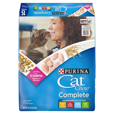 Purina Cat Chow Complete Dry Cat Food; 15 lb. Bag