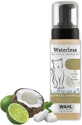 *WAHL Cat Waterless Shampoo for Soothing Damaged Skin, Refreshing, Cleaning, and Removing Odors Between Baths - 7.1 Oz