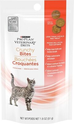 Purina Pro Plan Veterinary RX Diets Crunchy Bites Cat Treats - 1.8 oz. Pouch (Oral Health)